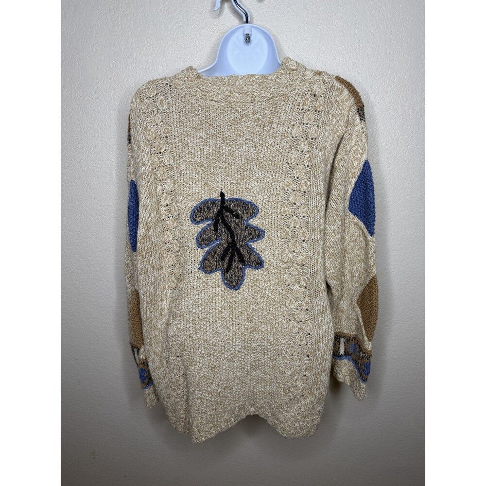 Sigrid Olsen Hand Knit Sweater Sz l large Long Sleeve Hand Knit Colorful Silk - Picture 8 of 12